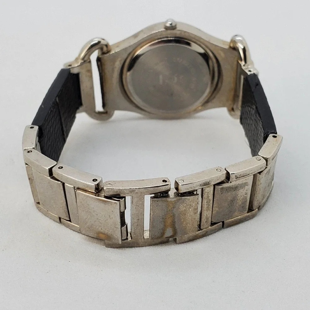 Women's Watch 30MM Gray Dial Black Gray Metal Leather Bands 7